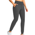 Women’s Fleece-Lined Joggers – High-Waisted Water-Resistant Winter Hiking Sweatpants with Pockets (Dark Gray)