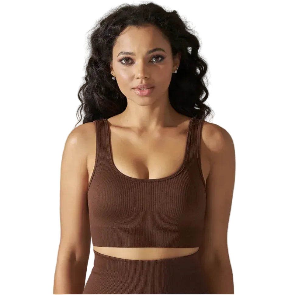 Seamless Knitted Sports Bra for Yoga & Fitness