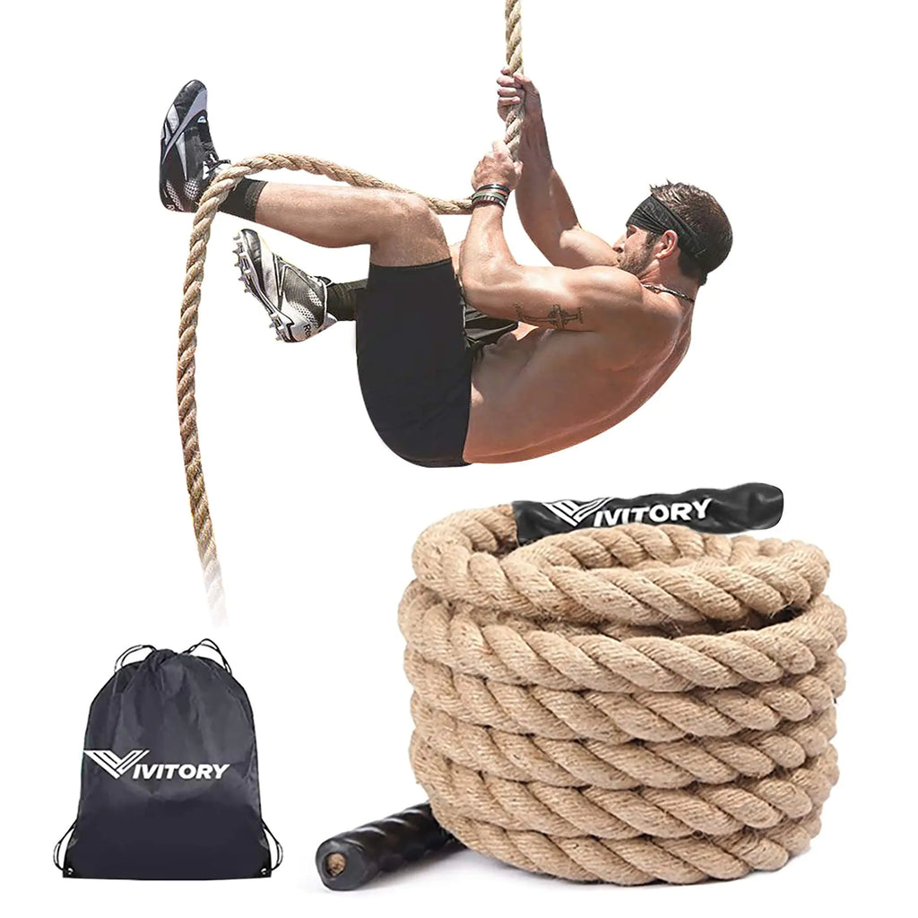Gym Fitness Training Climbing Rope – 1.5 Inch Diameter Workout Rope for Home & Gym Strength Training, Available 10–30 Ft (25 Ft)