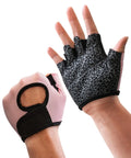 Gym Gloves for Women & Men - Fingerless Workout Gloves for Weightlifting Lightweight Breathable Fitness Gloves for Sports (Pink L)