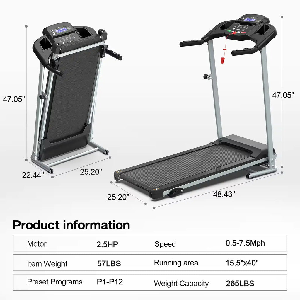 Foldable Treadmill for Home & Office Use