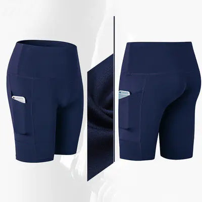 High-Waisted Yoga Fitness Shorts – Women’s Stretchy Workout & Gym Training Shorts