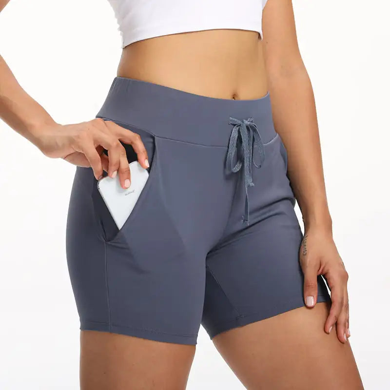 Summer Stretch Training Fitness Shorts with Pockets – Lightweight Athletic Workout & Gym Shorts