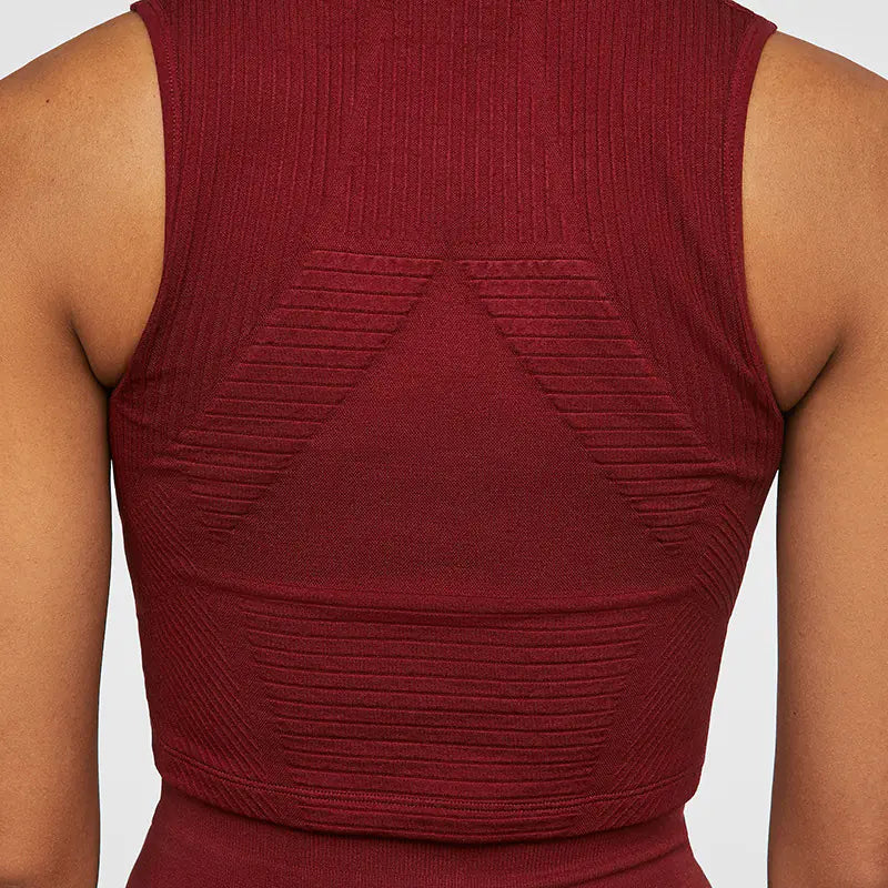 Seamless Stripe High-Waisted Workout Leggings Set.