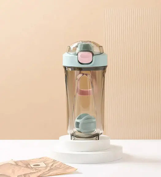 Large Capacity Fitness Shake Cup – 32oz Portable Bounce Cover Shaker Bottle