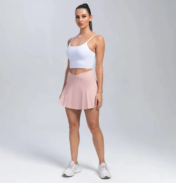 Women’s High-Waist Yoga Skirt Shorts with Pocket