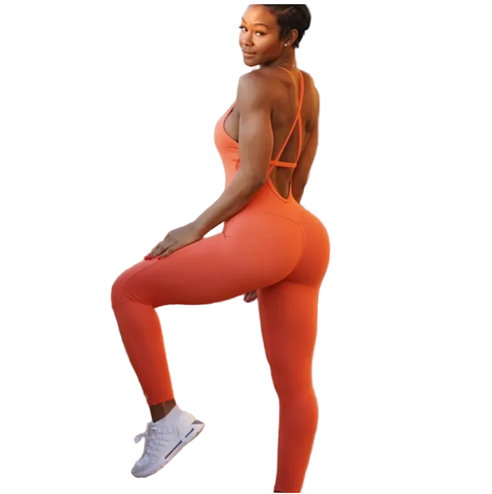 Chic Halter-Top Yoga Jumpsuit