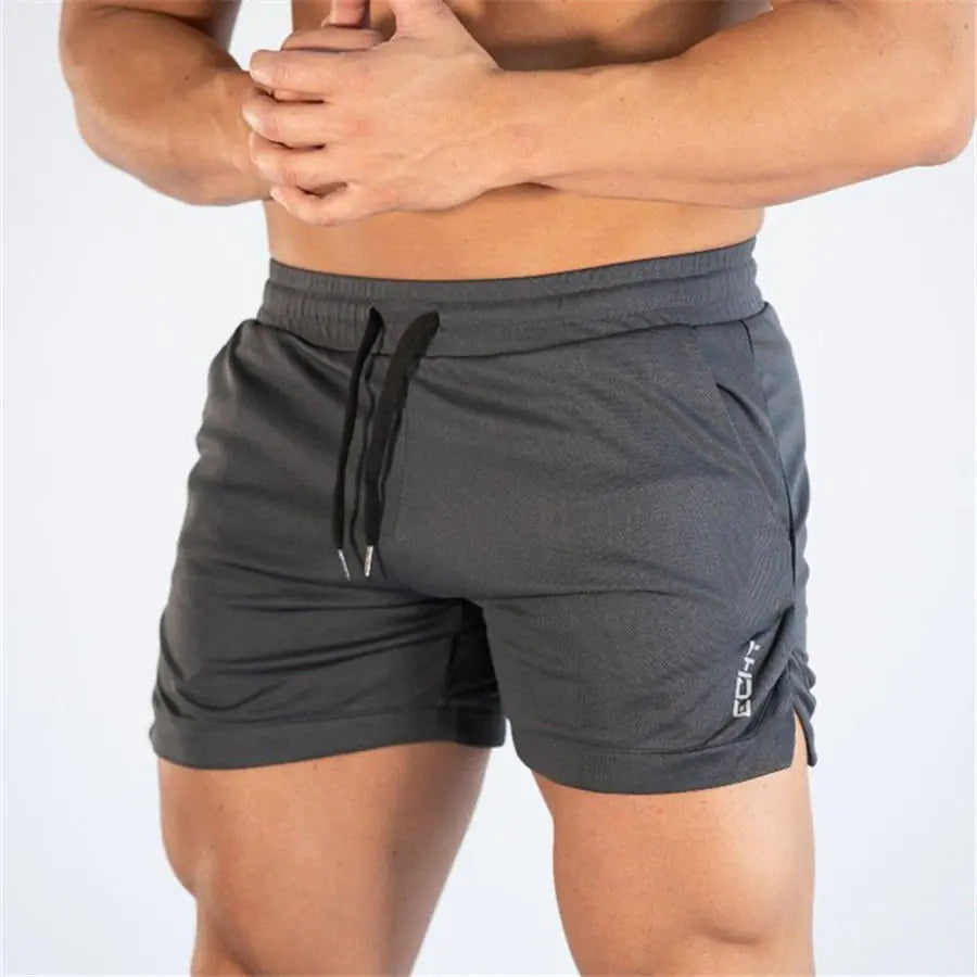 Men’s Fitness Bodybuilding Workout Shorts – Athletic Gym Training Shorts for Exercise, Running & Casual Wea