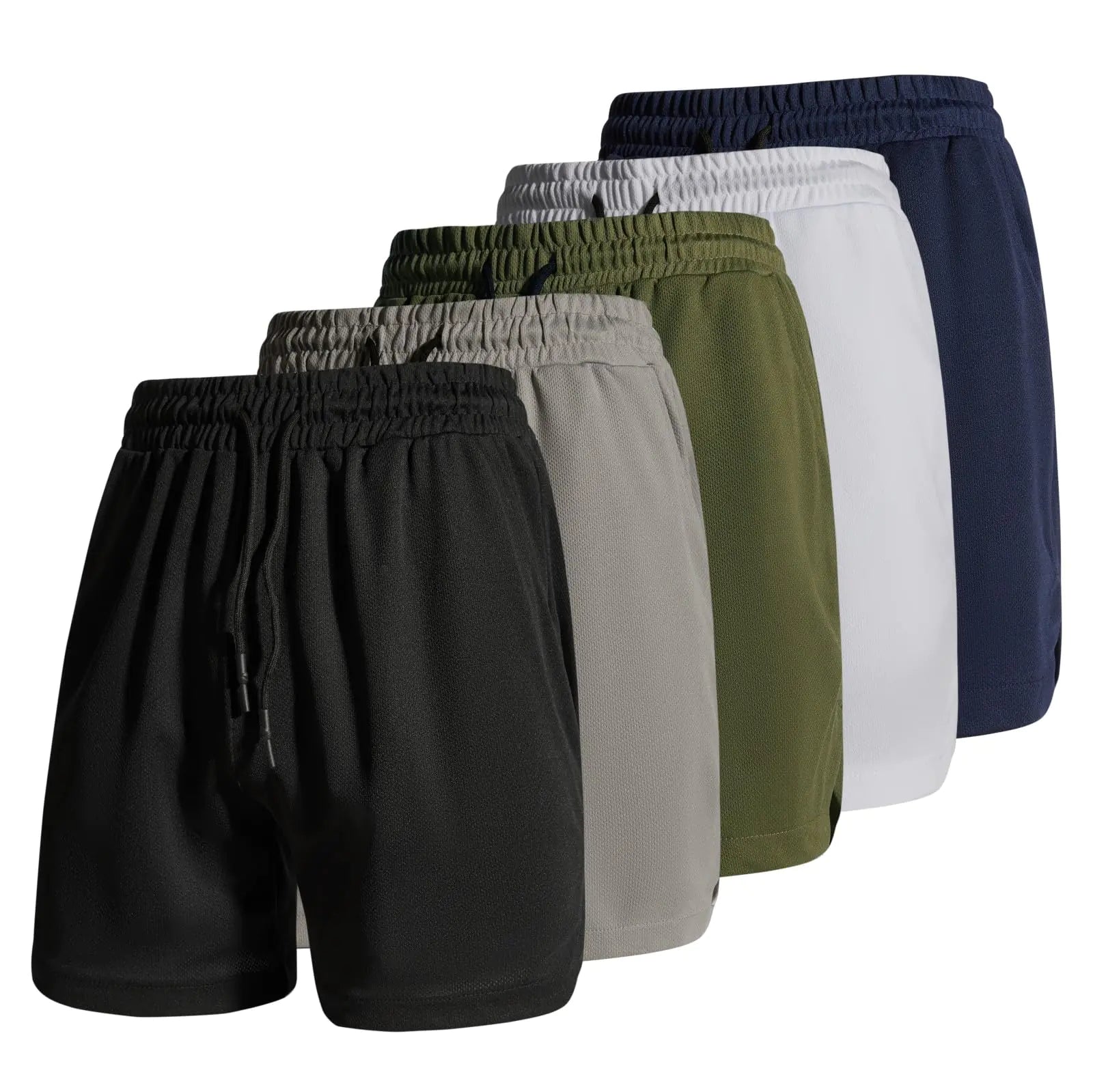 Men’s 5-Inch Running Shorts – Quick-Dry Workout Shorts with Zipper Pocket & Reflective Detail