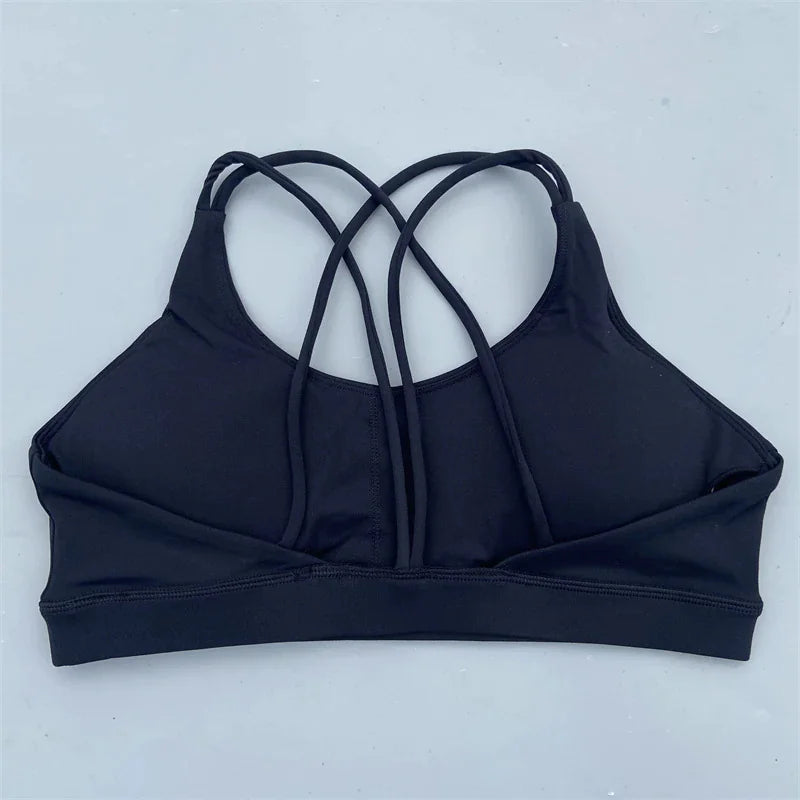 Women’s Solid Color High-Support Workout Sports Bra