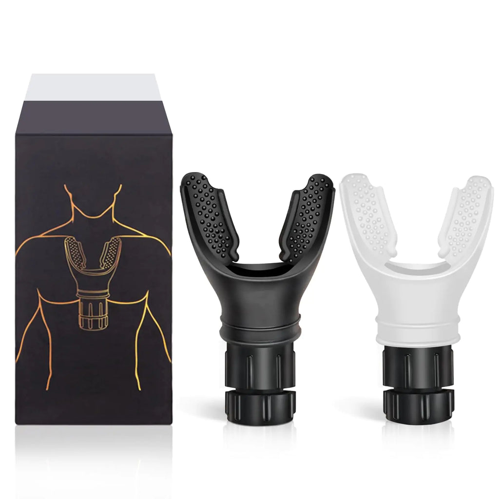 2PCS Exercise Trainer – Portable Adjustable Mouth & Muscle Trainer (White & Black