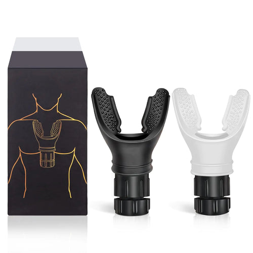 2PCS Exercise Trainer – Portable Adjustable Mouth & Muscle Trainer (White & Black