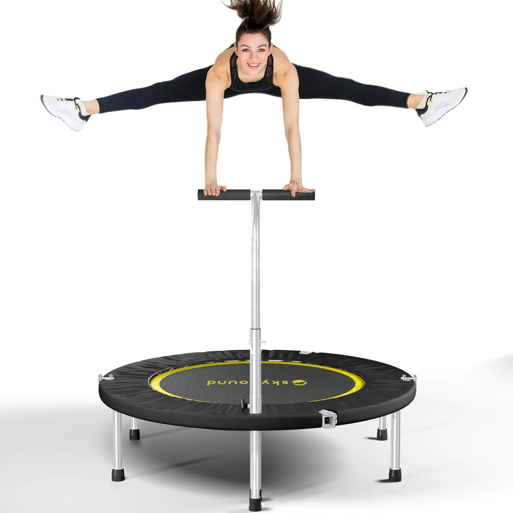 SkyBound Fitness Rebounder with T-Bar – Stability Mini Trampoline
