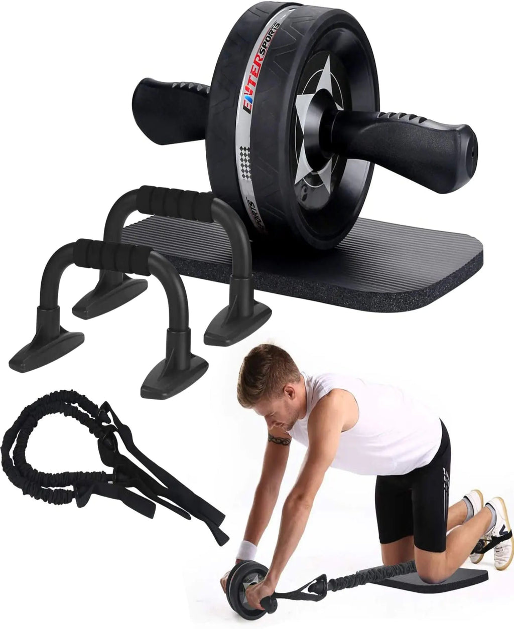 Multi-Functional Ab Wheel Roller Kit (6-in-1)