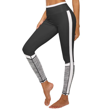 Printed Patchwork Yoga Leggings for Women