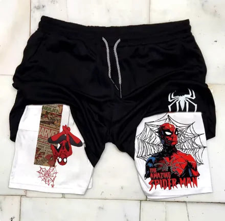 Marvel Venom Gym Shorts for Men – Spider-Man Fitness Workout & Training Shorts