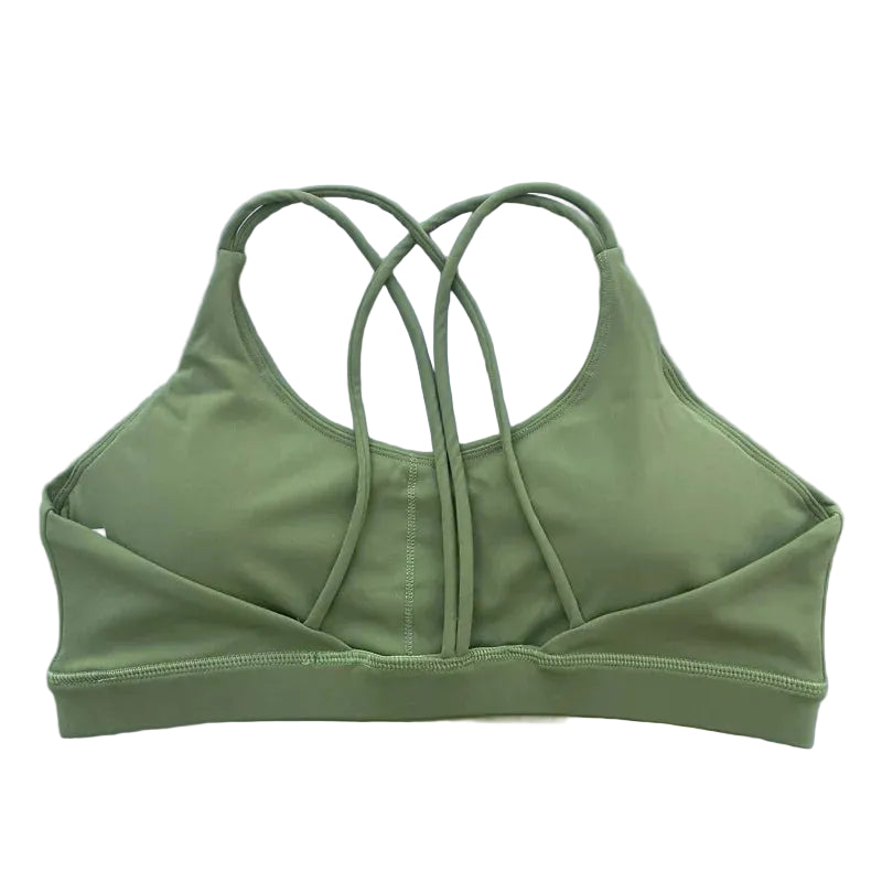 Women’s Solid Color High-Support Workout Sports Bra