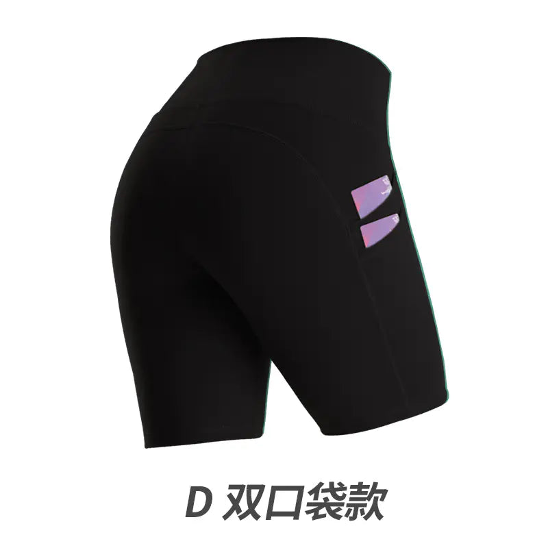 Women’s High-Waist Pocketed Yoga Shorts – Premium Studio-Style Fitness Wear