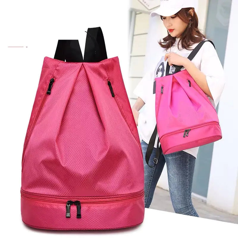 Dry & Wet Separation Fitness Yoga Bag – Waterproof Sports Gym Bag for Men & Women