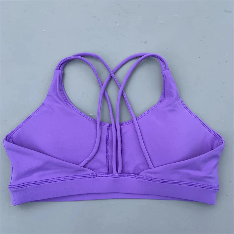 Women’s Solid Color High-Support Workout Sports Bra