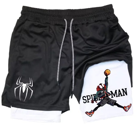 Marvel Venom Gym Shorts for Men – Spider-Man Fitness Workout & Training Shorts