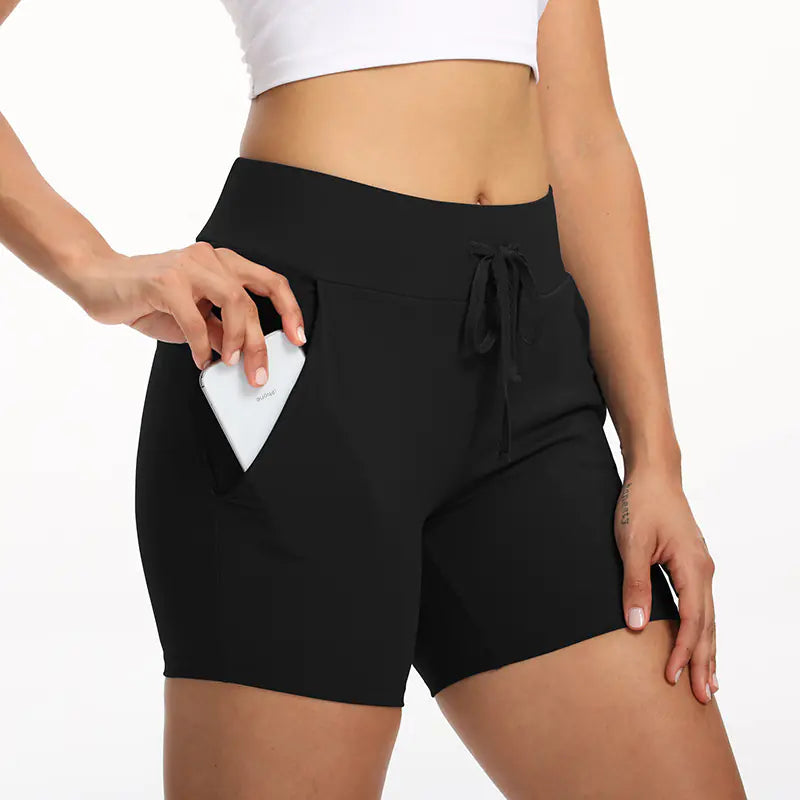 Summer Stretch Training Fitness Shorts with Pockets – Lightweight Athletic Workout & Gym Shorts