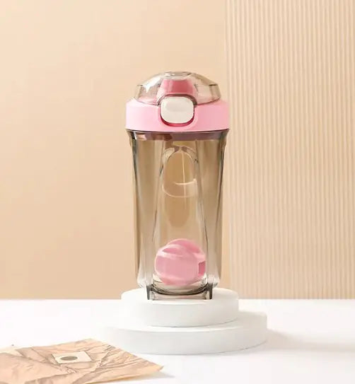 Large Capacity Fitness Shake Cup – 32oz Portable Bounce Cover Shaker Bottle