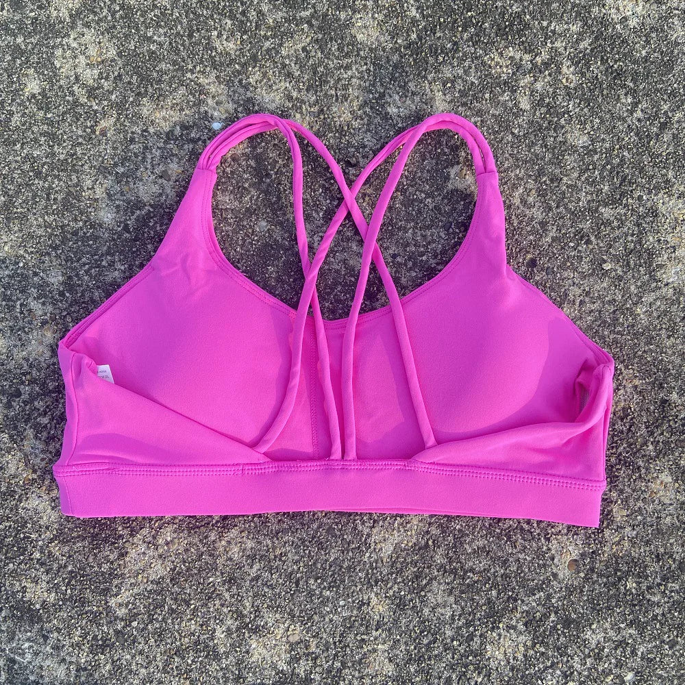 Women’s Solid Color High-Support Workout Sports Bra