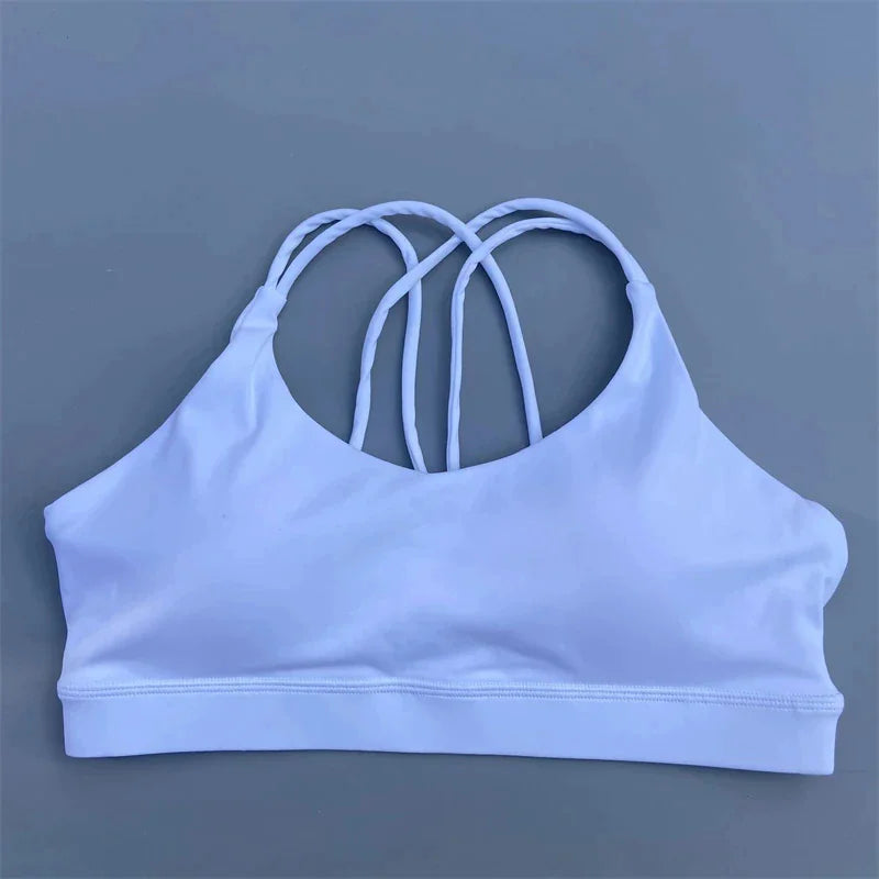 Women’s Solid Color High-Support Workout Sports Bra