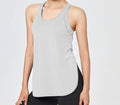 Women’s Sleeveless Yoga Vest with Built-In Chest Pad – Fitness Training Top