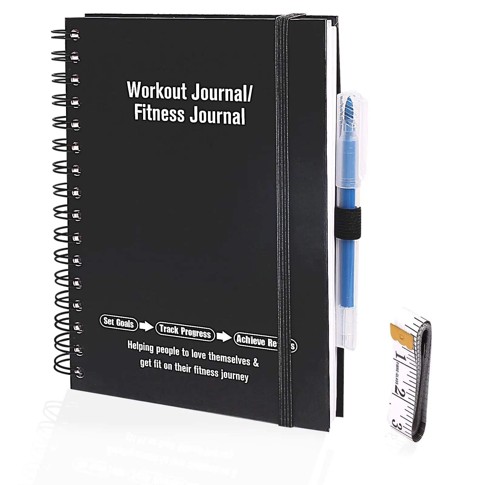 Workout Journal & Fitness Planner A5 – 6-Month Workout Log Book with Measurements, Progress Tracking & Diet Notes