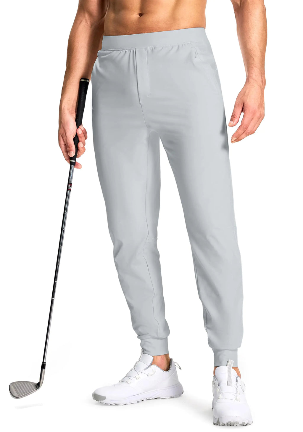 XL Men’s Jogger Pants with Zipper Pockets – Stretch Workout Sweatpants