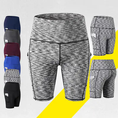 High-Waisted Yoga Fitness Shorts – Women’s Stretchy Workout & Gym Training Shorts