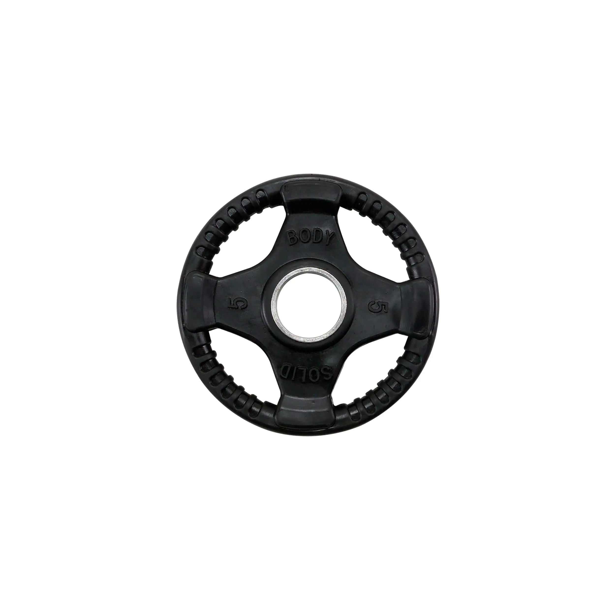 Rubber Coated Olympic Weight Plate – 5 lb Anti-Slip Grip Plate for Strength Training