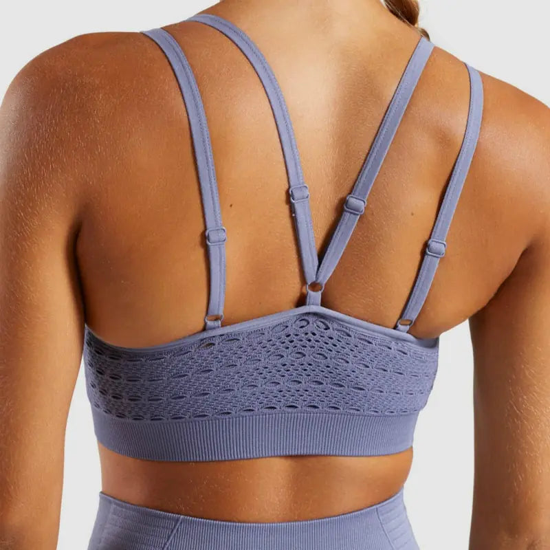 Women’s Wireless Sports Bra for Running & Fitness – Breathable Seamless Full-Cup Support