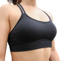 Women’s Cross Back Sports Bra for Fitness & Workout – Breathable Wireless Support