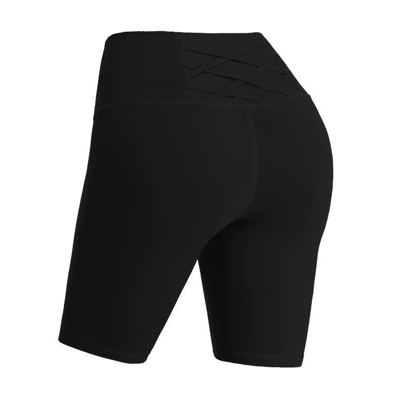 Women’s High-Waist Pocketed Yoga Shorts – Premium Studio-Style Fitness Wear