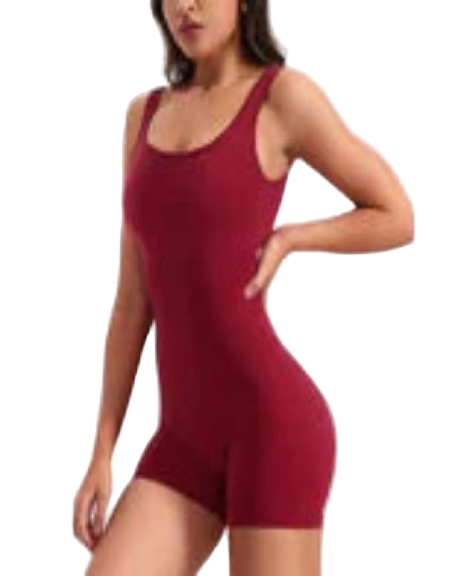 Sculpting Low Cut Sleek Workout Romper
