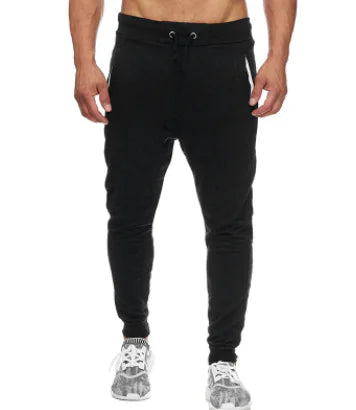 Men’s Fashion Color-Blocked Casual Pants with Drawstring – Casual Streetwear Pants