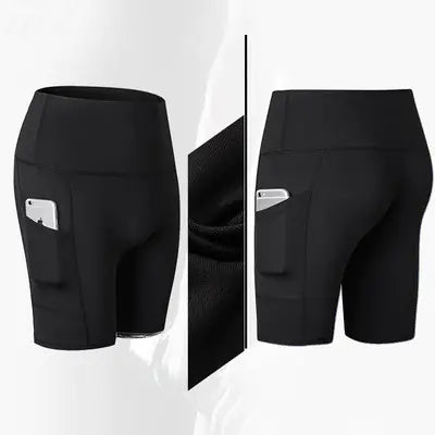 High-Waisted Yoga Fitness Shorts – Women’s Stretchy Workout & Gym Training Shorts