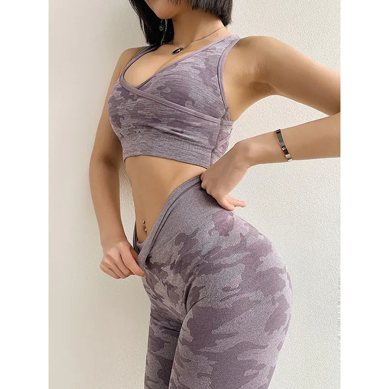 Women’s Front Split Sports Bra – Supportive Fitness & Workout Wear