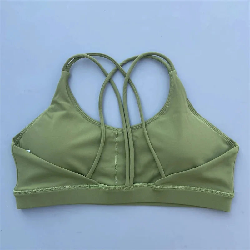 Women’s Solid Color High-Support Workout Sports Bra