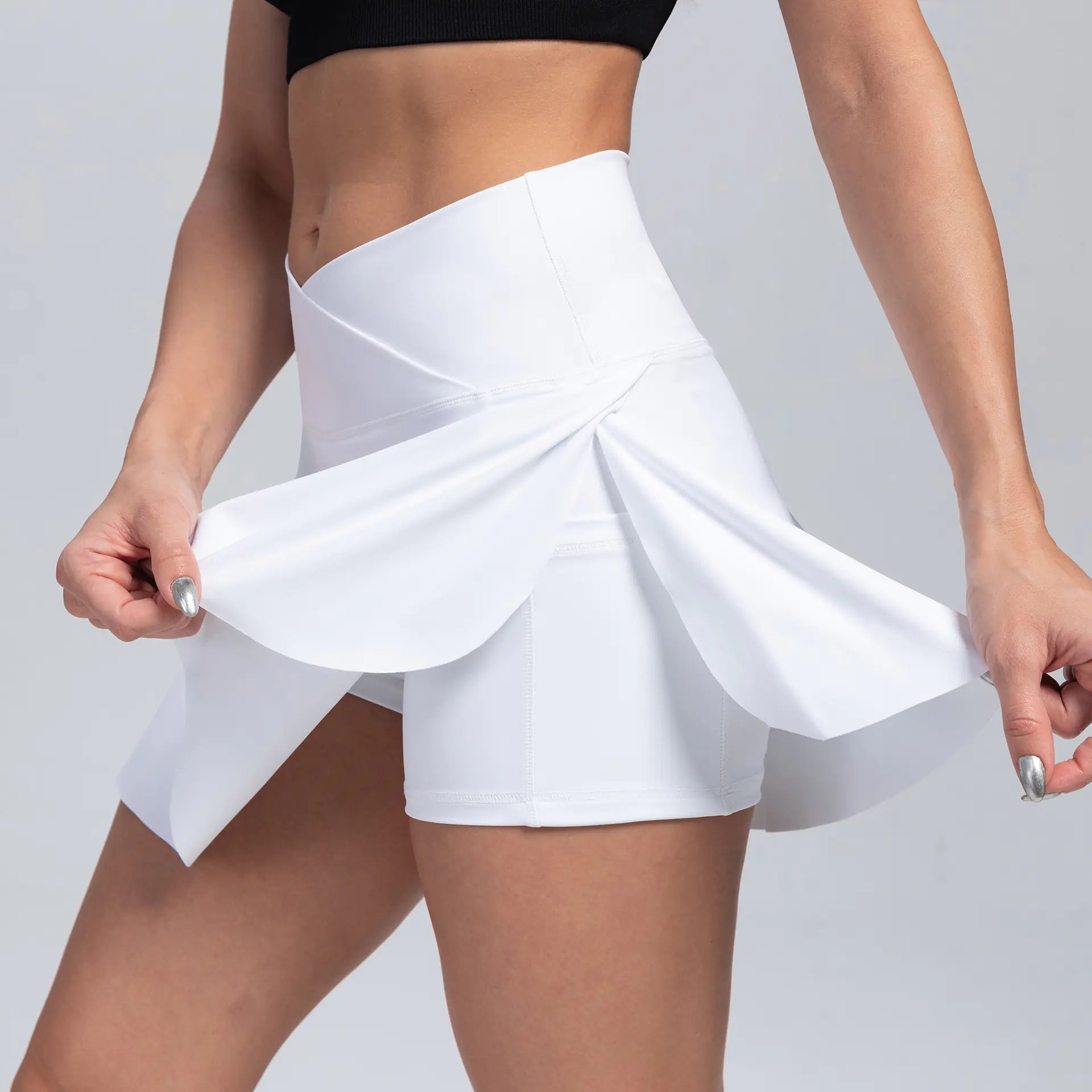 Women’s High-Waist Yoga Skirt Shorts with Pocket
