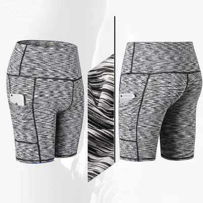 High-Waisted Yoga Fitness Shorts – Women’s Stretchy Workout & Gym Training Shorts