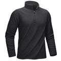 Men’s 1/4 Zip Fleece Pullover Sweatshirt – Warm Sport Workout Long Sleeve Outdoor Winter Shirt, (Black XL)