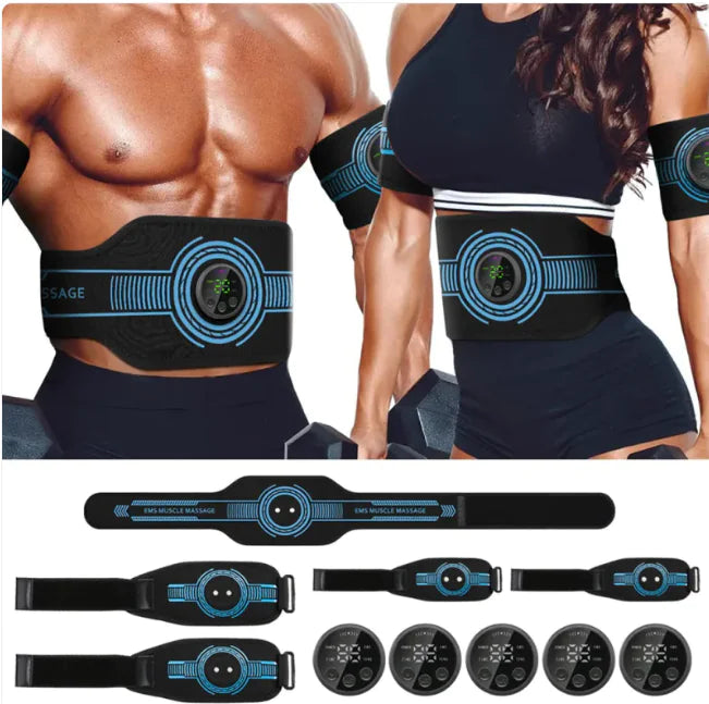 Smart Fitness Belt – EMS Abdominal Trainer for Body Shaping & Massage