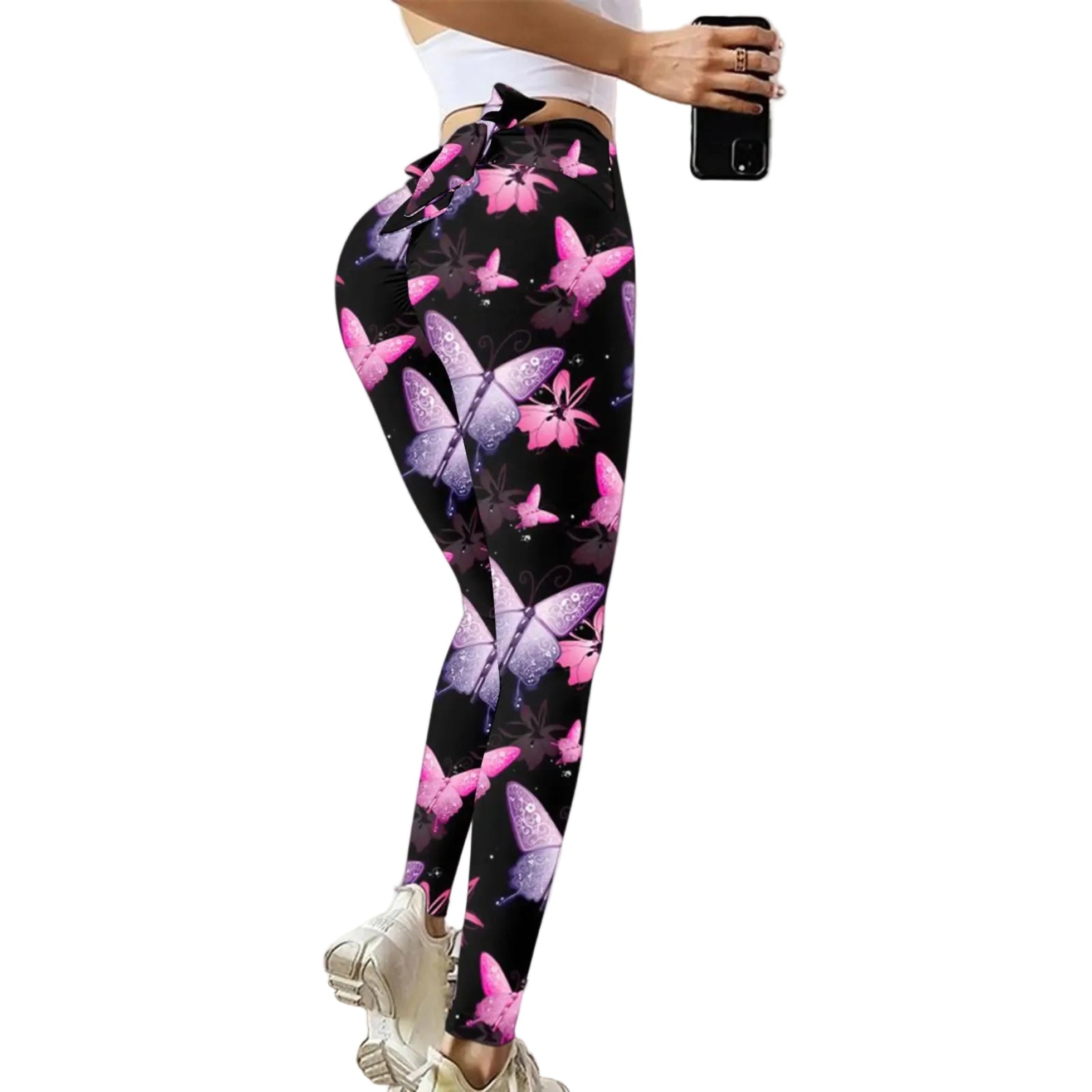High Waist Printed Stylish Modal Workout Sculpting Leggings