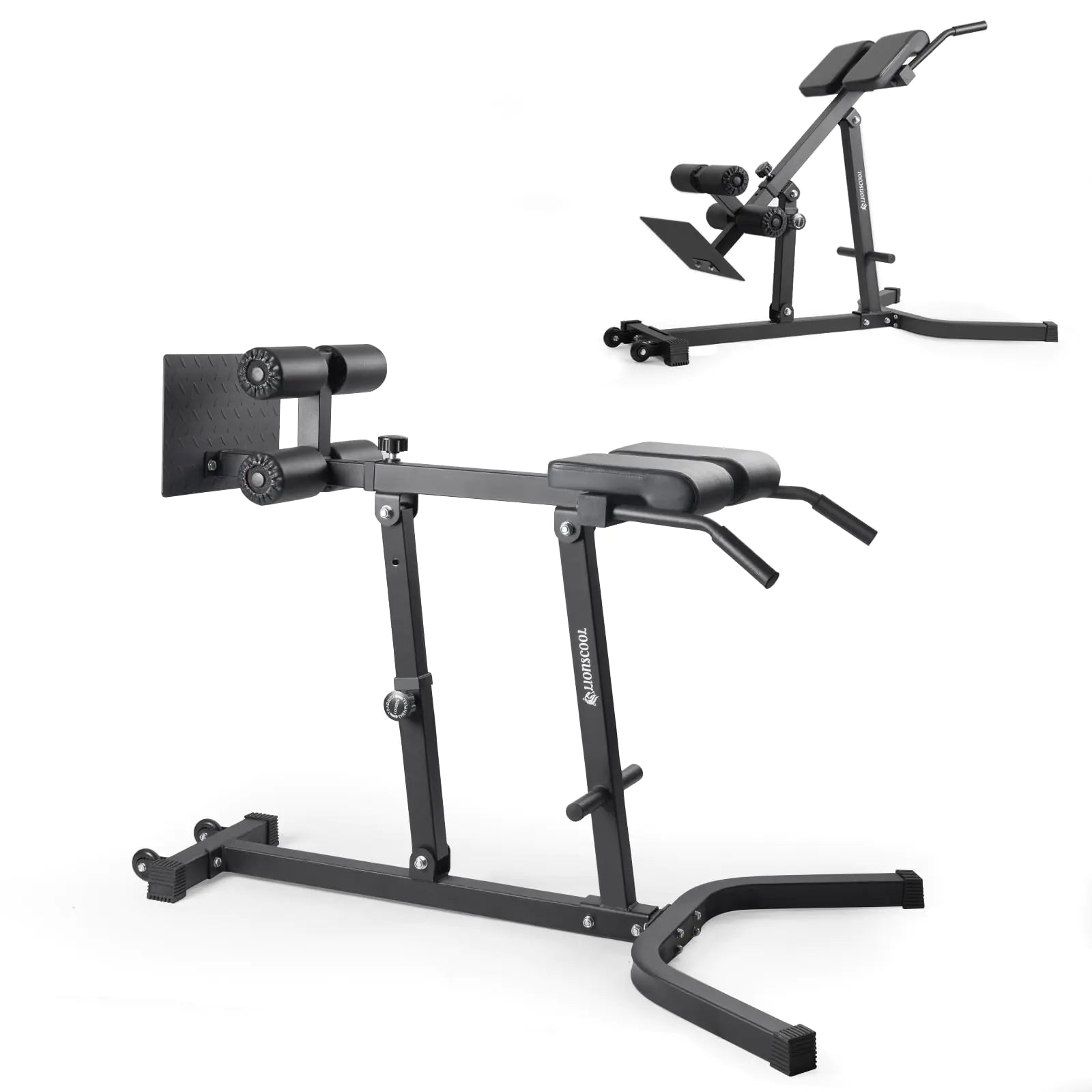 Adjustable Roman Chair – Heavy-Duty Back Extension & Hyperextension Bench  (45°–180°, Black)
