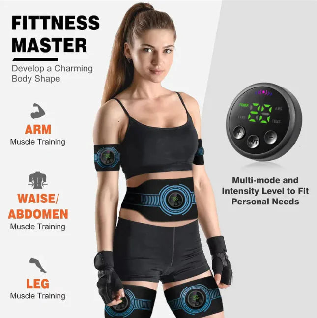 Smart Fitness Belt – EMS Abdominal Trainer for Body Shaping & Massage