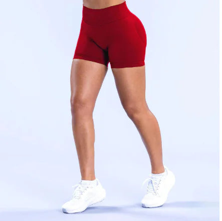 Seamless Fitness Yoga Shorts – High-Waist Stretchy Workout Shorts for Gym, Yoga & Training